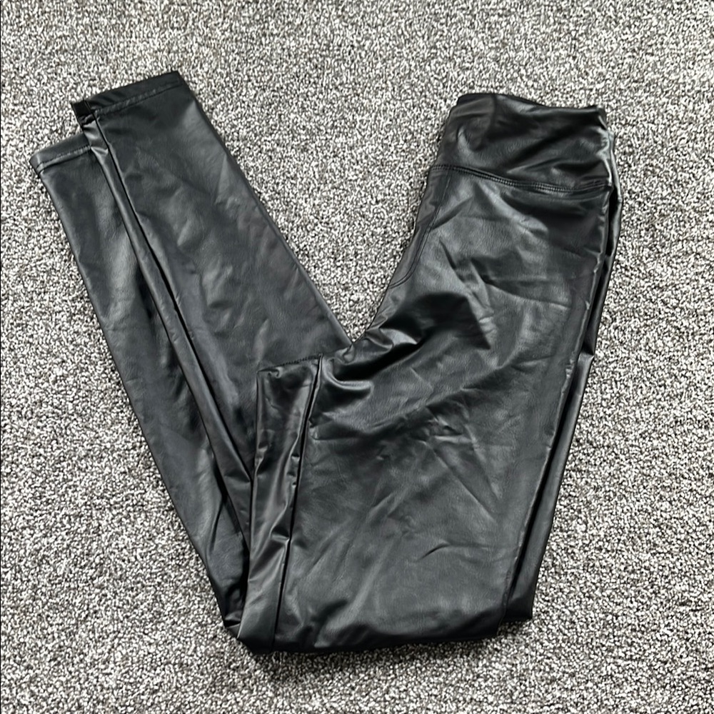 Aerie Leather Look Leggings